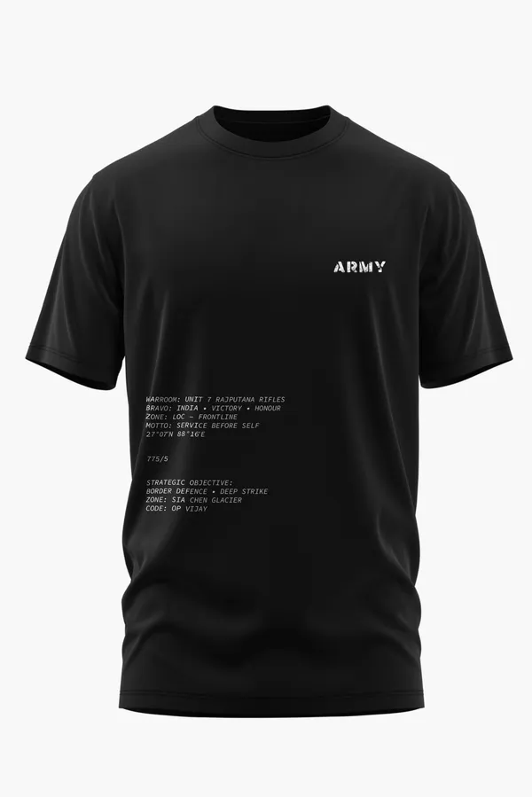 UNIT_7_RAJPUTANA_RIFLES_COTTON_TSHIRT_-_Black,_XL