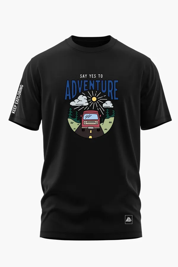 SAY_YES_TO_ADVENTURE_COTTON_T-SHIRT_-_Black,_XXL