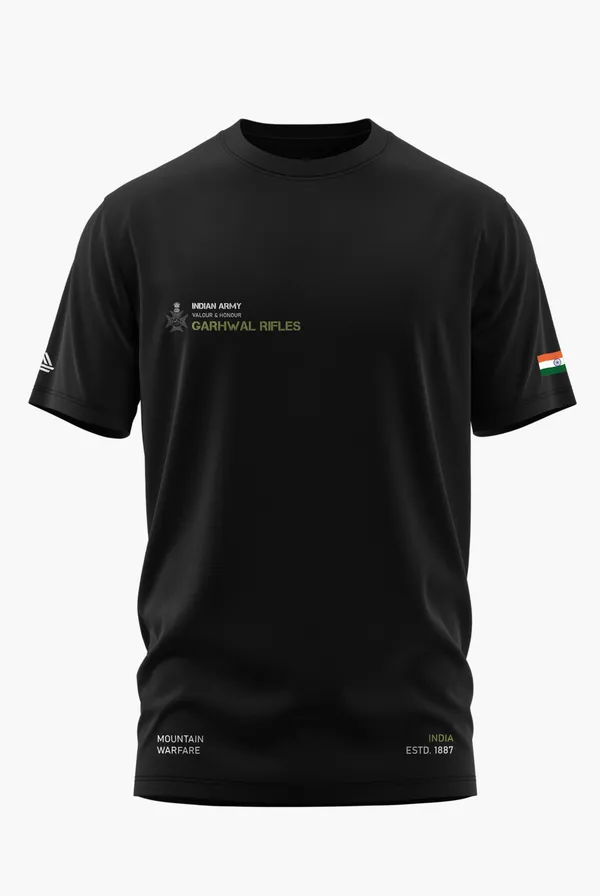 GARHWAL_RIFLES_LEGACY_COTTON_T-SHIRT_-_Black,_XXL