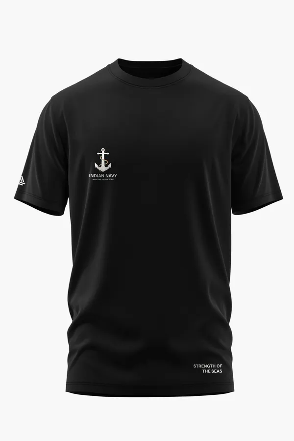 INDIAN_NAVY_GUARDING_THE_SEAS_COTTON_T-SHIRT_-_Black,_XL