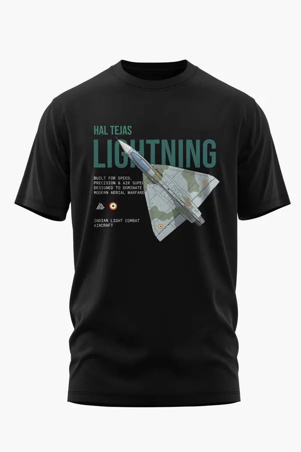 HAL_TEJAS_LIGHTNING_COTTON_T-SHIRT_-_Black,_XXL