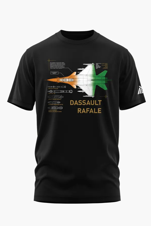 DASSAULT_RAFALE_BLUEPRINT_COTTON_T-SHIRT_-_Black,_XXL