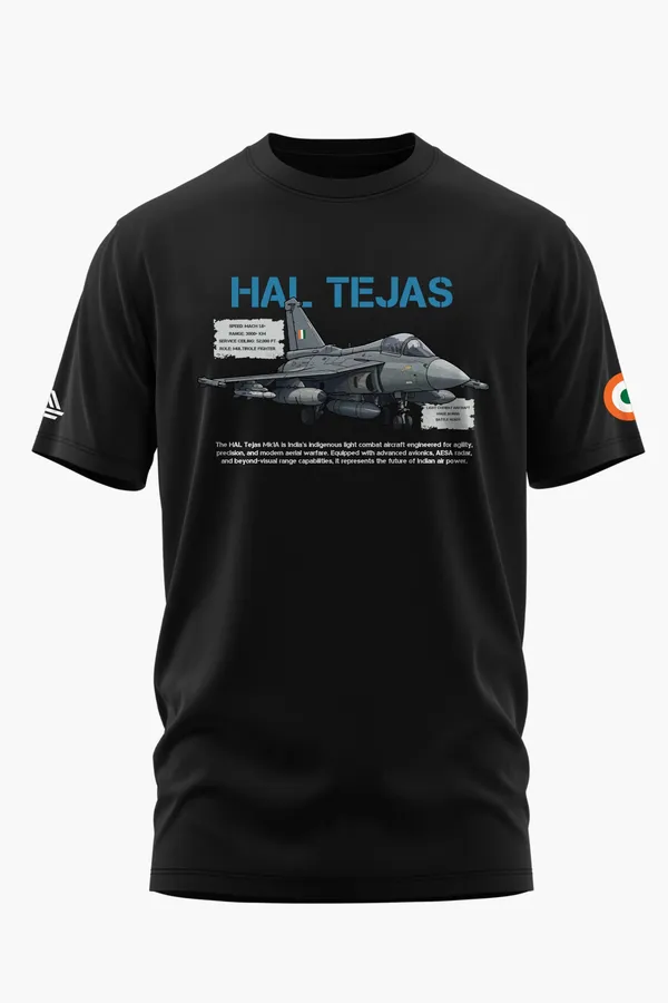 HAL_TEJAS_MK1A_INDIGENOUS_COTTON_T-SHIRT_-_Black,_XXL