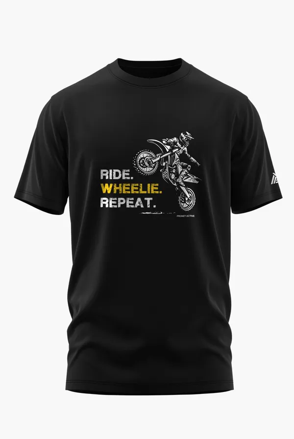 WHEELIE_RIDER_COTTON_T-SHIRT_-_Black,_XXL