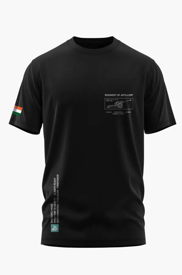 GUNNER'S_PRIDE_ARTILLERY_REGIMENT_COTTON_T-SHIRT_-_Black,_XL