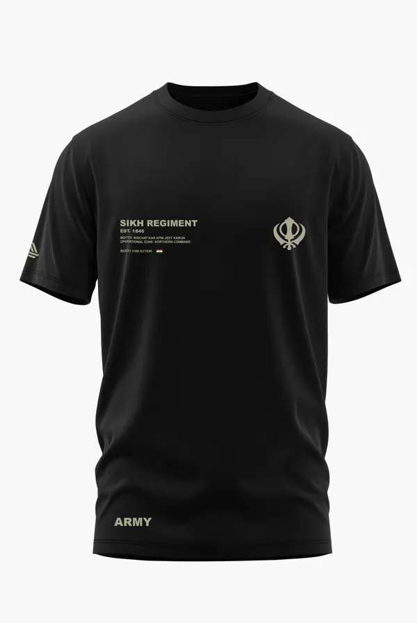 SIKH_REGIMENT_READY_FOR_ACTION_COTTON_T-SHIRT_-_Black,_XL