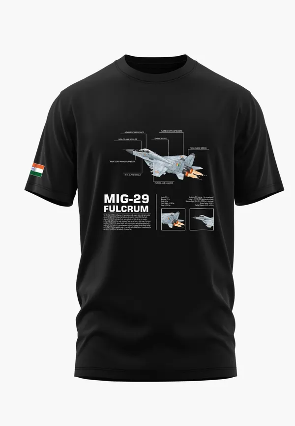 MIG_29_FULCRUM_COTTON_T-SHIRT_-_Black,_XL