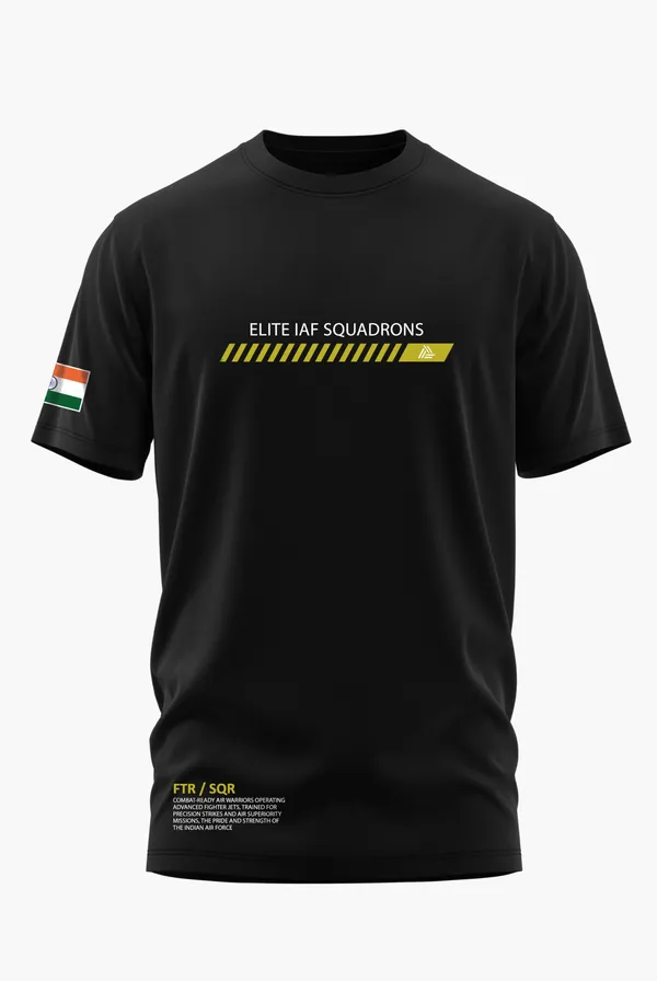 ELITE_IAF_SQUADRONS_COTTON_T-SHIRT_-_Black,_XL