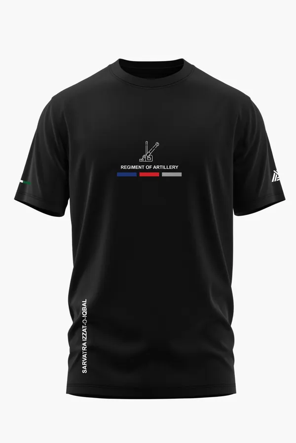REGIMENT_OF_ARTILLERY_GUNNERS_PRIDE_COTTON_T-SHIRT_-_Black,_XL