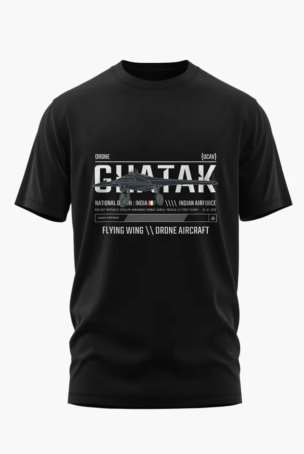 GHATAK_DRONE_COTTON_T-SHIRT_-_Black,_XL
