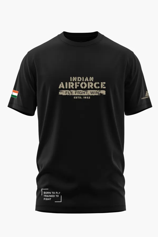 INDIAN_AIRFORCE_VALOR_GEAR_COTTON_T-SHIRT_-_Black,_XL