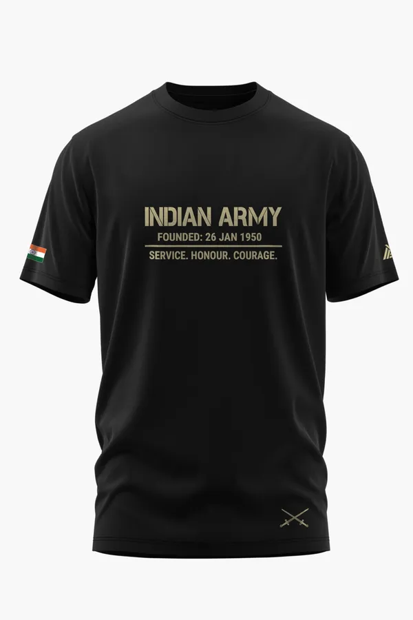 INDIAN_ARMY_FOUNDERS_SERIES_COTTON_T-SHIRT_-_Black,_XL
