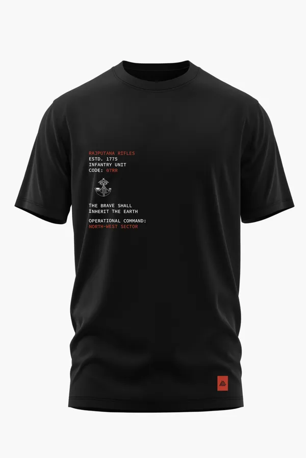 RAJPUTANA_RIFLES_INFANTRY_UNIT_COTTON_T-SHIRT_-_Black,_XL