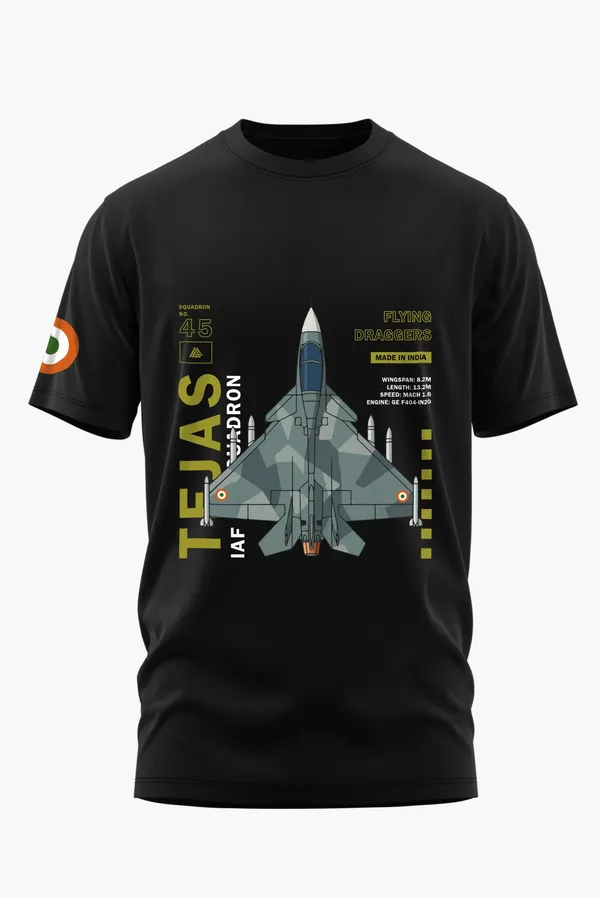 TEJAS_THE_FLYING_DRAGGERS_COTTON_T-SHIRT_-_Black,_XL