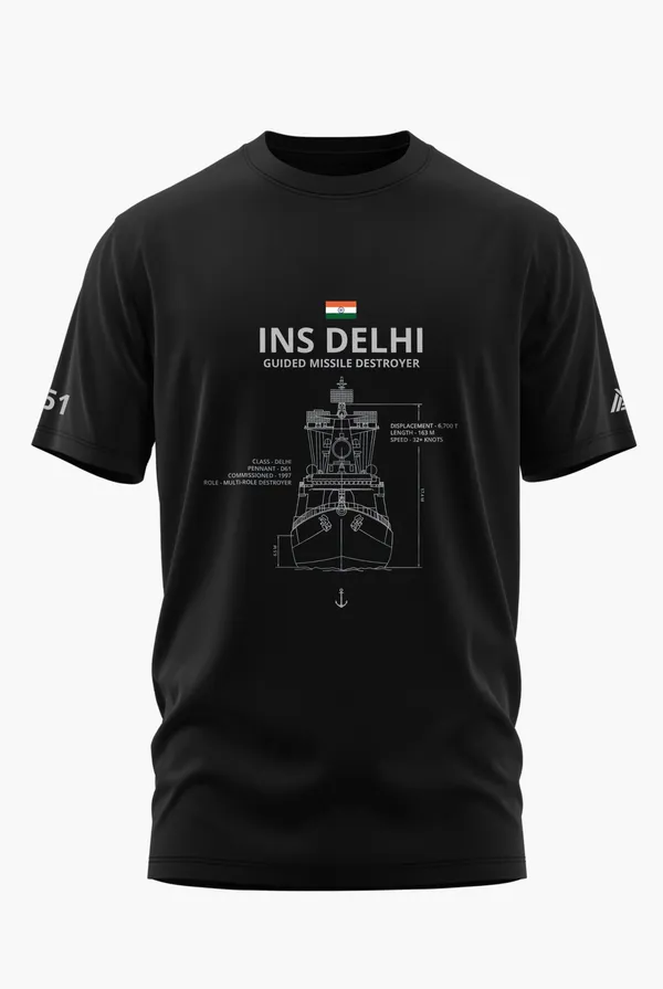 DELHI_CLASS_DESTROYER_COTTON_T-SHIRT_-_Black,_XXL