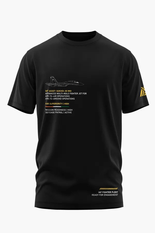 SU-30_MKI_MISSION_READINESS_COTTON_T-SHIRT_-_Black,_XL
