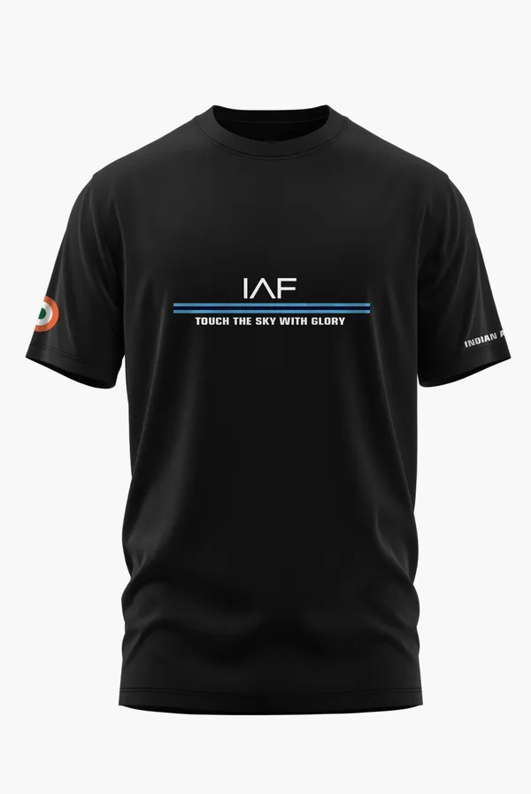 INDIAN_AIRFORCE_GLORY_STRIPE_COTTON_T-SHIRT_-_Black,_XL