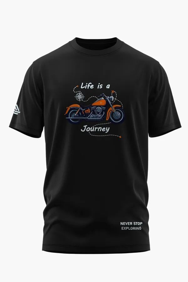 LIFE_IS_A_JOURNEY_COTTON_T-SHIRT_-_Black,_XXL