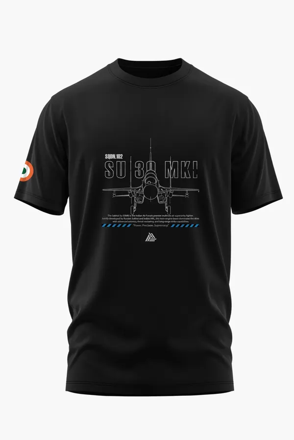 SU-30_MKI_STRIKE_FORCE_COTTON_T-SHIRT_-_Black,_XL