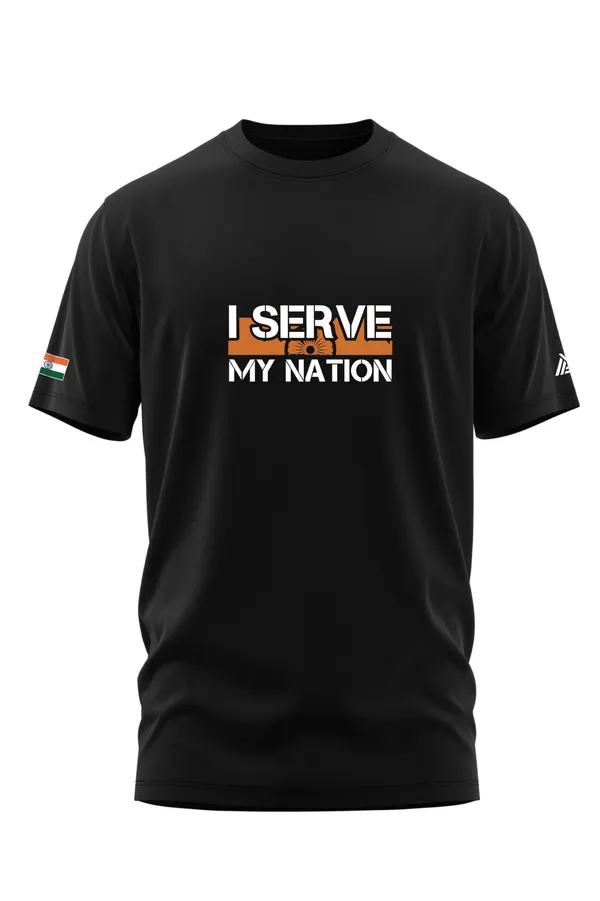 I_SERVE_MY_NATION_COTTON_T-SHIRT_-_Black,_XL