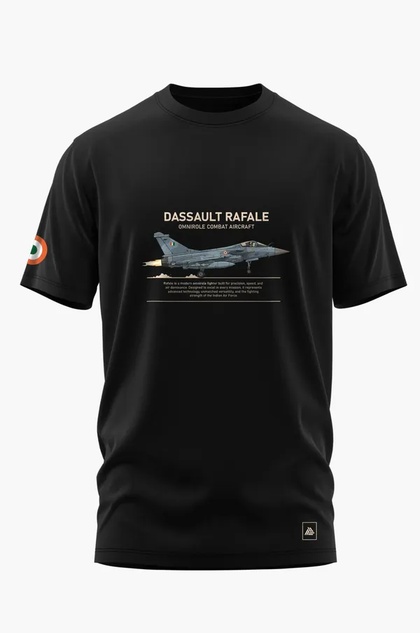 RAFALE_OMNIROLE_WARRIOR_COTTON_T-SHIRT_-_Black,_XL