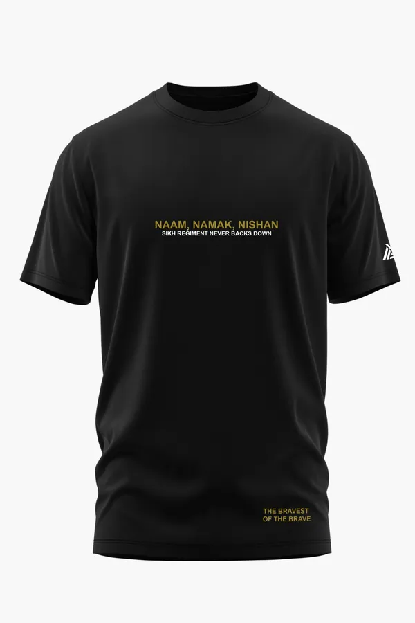 SIKH_REGT._NEVER_BACKS_DOWN_COTTON_T-SHIRT_-_Black,_XL