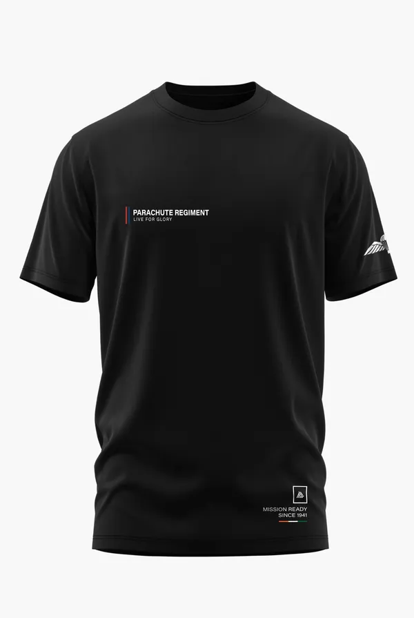 PARACHUTE_REGIMENT_-_LIVE_FOR_GLORY_COTTON_T-SHIRT_-_Black,_XL