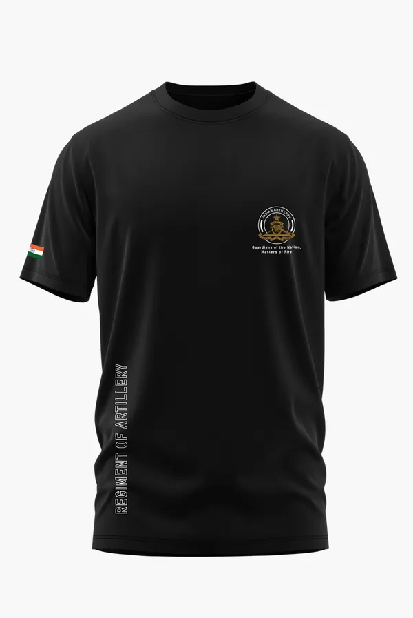 ARTILLERY_REGT._MASTERS_OF_FIRE_COTTON_T-SHIRT_-_Black,_XL