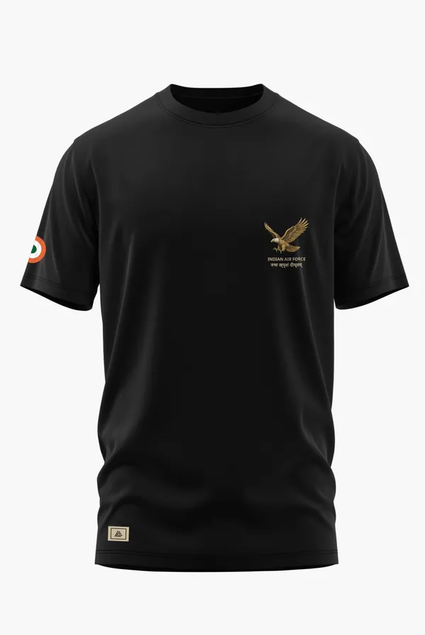 IAF_WINGS_OF_HONOUR_COTTON_T-SHIRT_-_Black,_XL