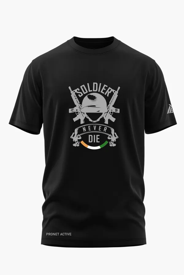 SOLDIER_NEVER_DIE_COTTON_T-SHIRT_-_Black,_XL