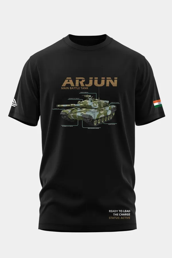 ARJUN_MAIN_BATTLE_TANK_COTTON_TSHIRT_-_Black,_XL