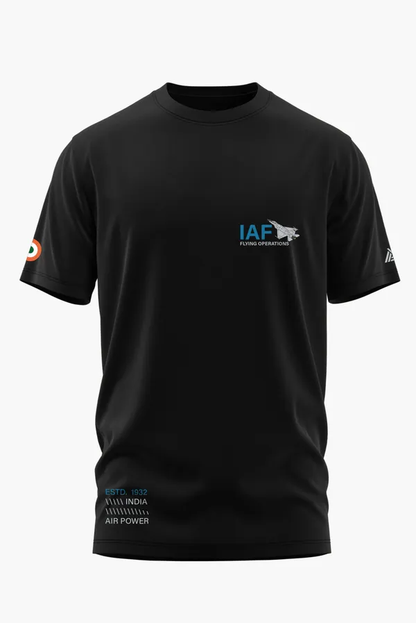 IAF_FLYING_OPERATIONS_COTTON_T-SHIRT_-_Black,_XL