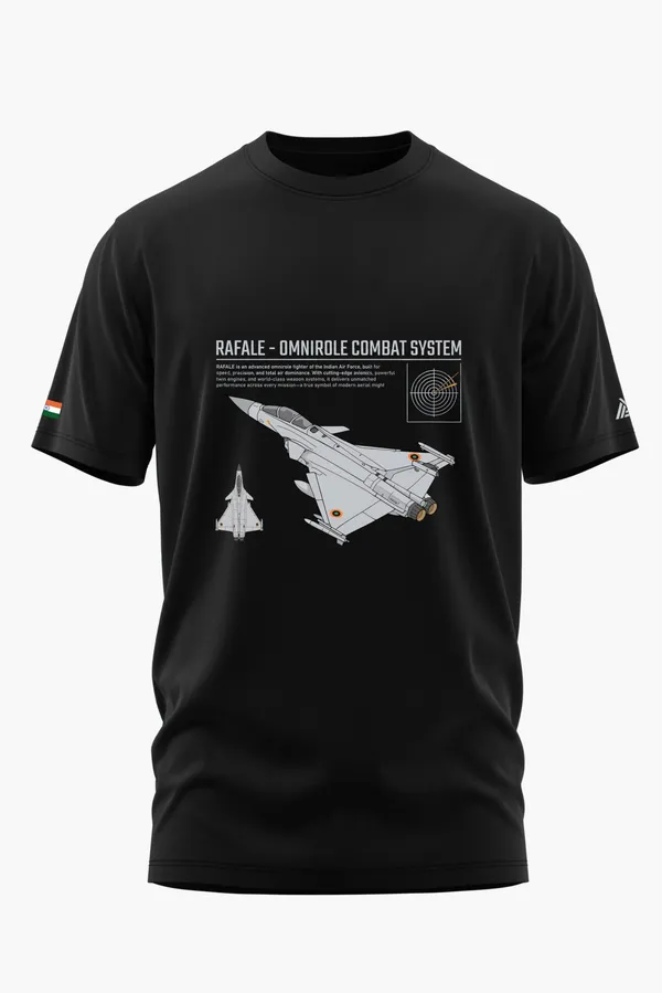 RAFALE_MULTI-MISSION_FIGHTER_COTTON_T-SHIRT_-_Black,_XL