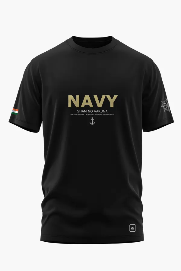 NAVY_PRIDE_SHAM_NO_VARUNA_COTTON_T-SHIRT_-_Black,_XL