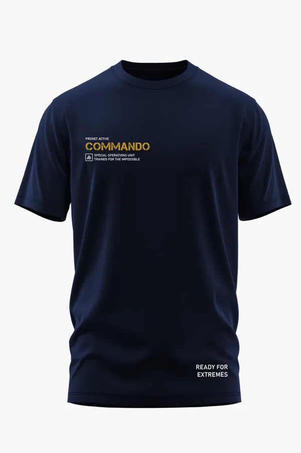 COMMANDO_ACTIVE_COTTON_T-SHIRT_-_Blue,_XXL