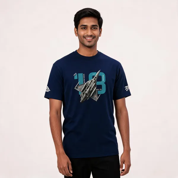 Blue_Cotton_Lycra_Regular_Fit_Tejas_Graphic_T-Shirt_For_Men