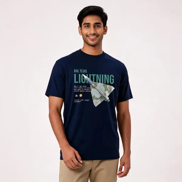 Blue_Cotton_Blend_Regular_Fit_Graphic_T-Shirt_For_Men