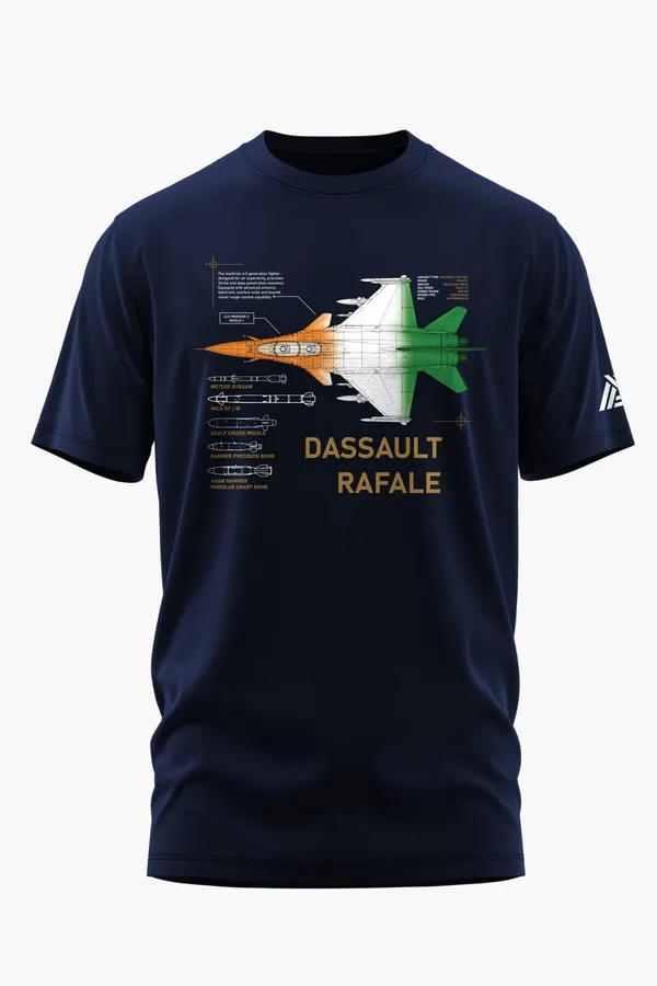 DASSAULT_RAFALE_BLUEPRINT_COTTON_T-SHIRT_-_Blue,_XXL