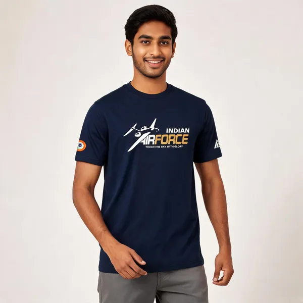 Blue_Cotton_Lycra_Regular_Fit_Round_Neck_T-Shirt_For_Men