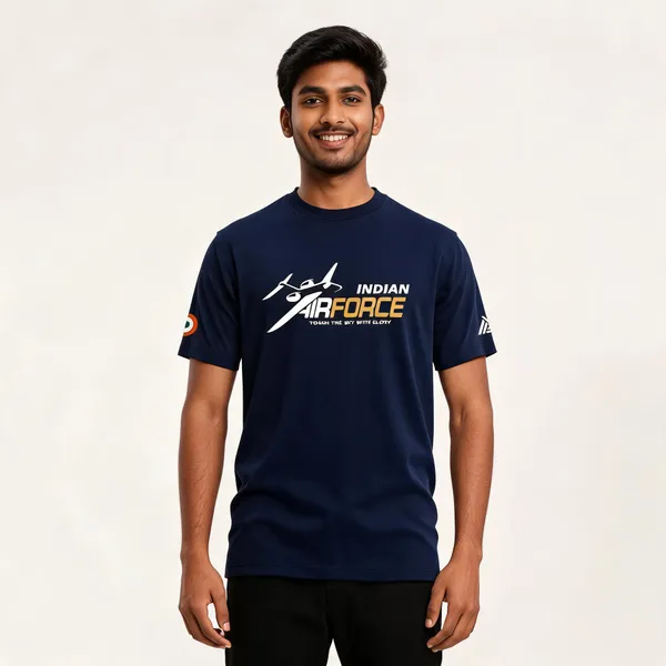 Blue_Cotton_Lycra_Regular_Fit_Round_Neck_T-Shirt_For_Men