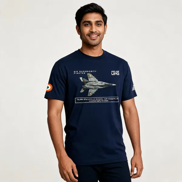 Blue_Cotton_Lycra_Regular_Fit_Mig-29_Graphic_T-Shirt_For_Men