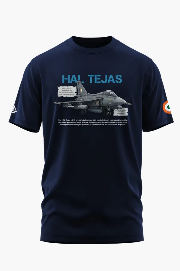 HAL_TEJAS_MK1A_INDIGENOUS_COTTON_T-SHIRT_-_Blue,_XXL