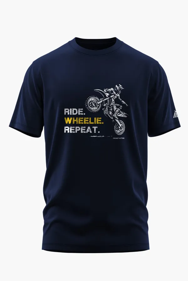 WHEELIE_RIDER_COTTON_T-SHIRT_-_Blue,_XXL