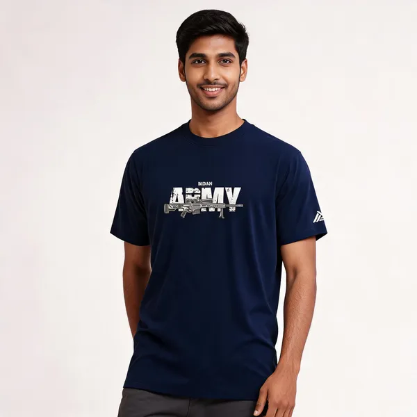 Blue_Cotton_Blend_Regular_Fit_Graphic_T-Shirt_For_Men