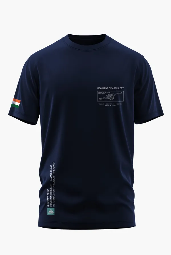 GUNNER'S_PRIDE_ARTILLERY_REGIMENT_COTTON_T-SHIRT_-_Blue,_XL