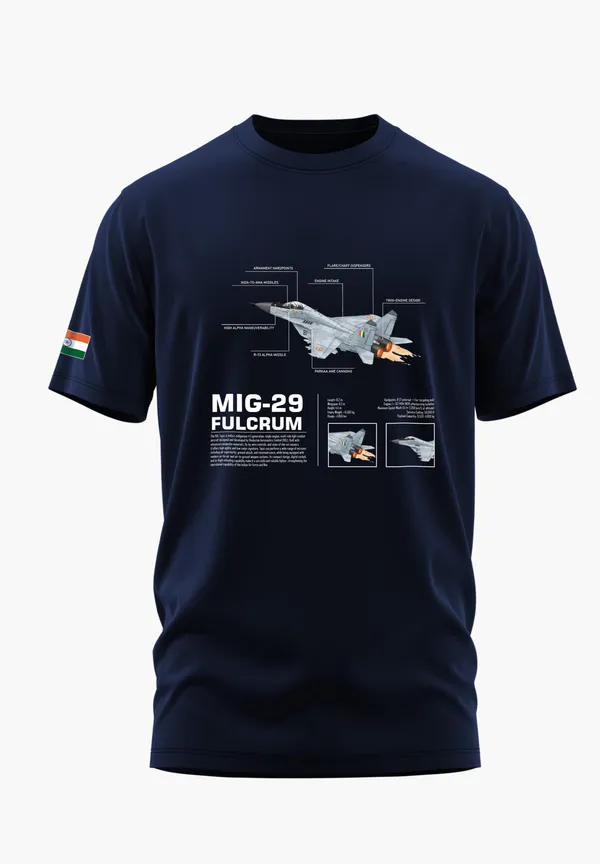 MIG_29_FULCRUM_COTTON_T-SHIRT_-_Blue,_XL