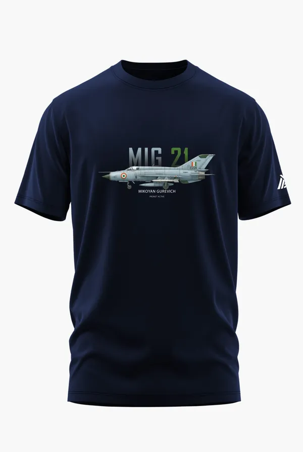 MIG_21_MIKOYAN_GUREVICH_COTTON_T-SHIRT_-_Blue,_XL