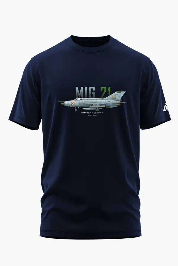 MIG_21_MIKOYAN_GUREVICH_COTTON_T-SHIRT_-_Blue,_XL
