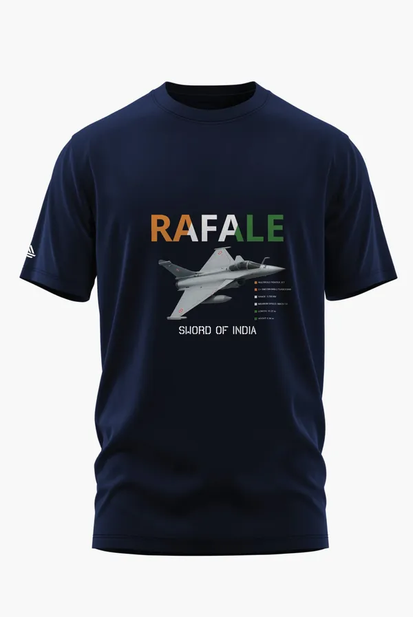 RAFALE_SWORD_OF_INDIA_COTTON_T-SHIRT_-_Blue,_XL