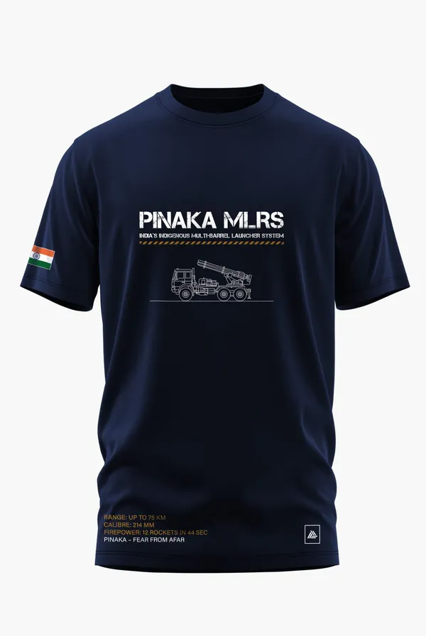 PINAKA_MULTIBARREL_LAUNCHER_COTTON_T-SHIRT_-_Blue,_XL